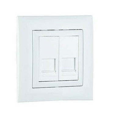 90450 SBR Divkāršs turētājs RJ45 ligzdai, balts 