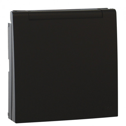 90634 TPM Cover Plate with Hinged Lid, black, IP44 