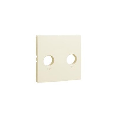 C.PLATE F/R TV-SAT SOCK MULTIBR 2 OUTP IVORY 