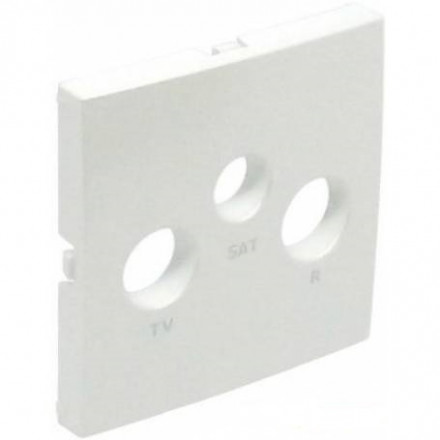 COVER PLATE FOR R-TV-SAT SOCKETS WHITE 