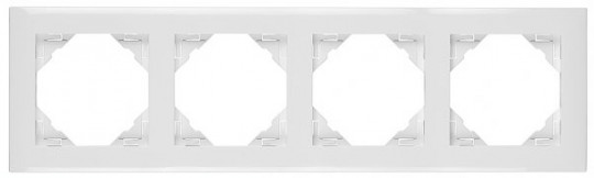 FOUR-GANG FRAME WHITE 