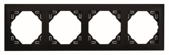 FOUR-GANG FRAME MATTE BLACK 