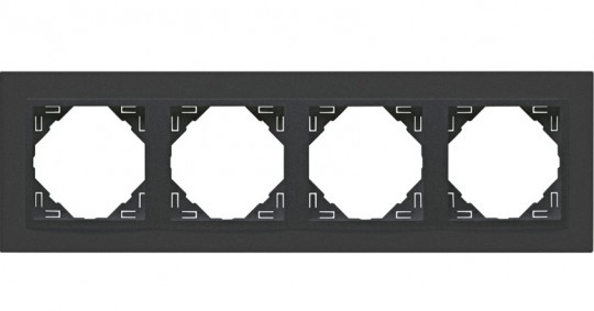 FOUR-GANG FRAME GRAY/GRAY 