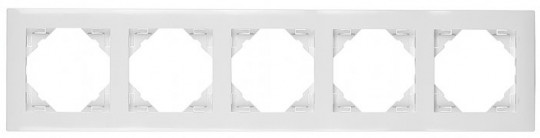 FIVE-GANG FRAME WHITE 
