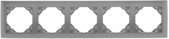 FIVE-GANG FRAME ALUMINIUM 