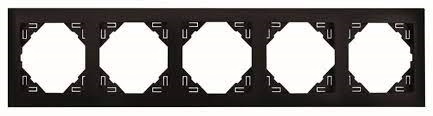 FIVE-GANG FRAME MATTE BLACK 