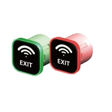 AR-101PBI-GR-NN Touch-Less Infrared Sensor Push Button, Green Indication 