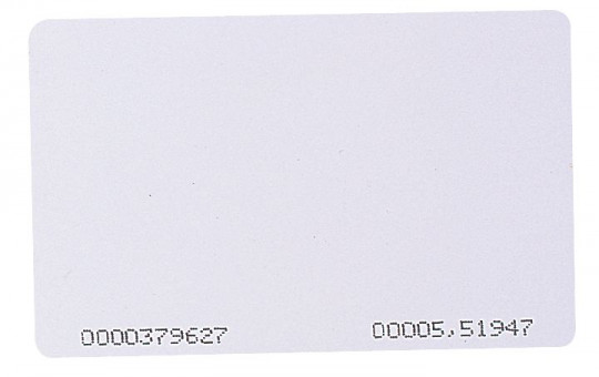 Mifare S50 1kB 13.56MHz atstuminė kortelė, ISO, su WG26 numeriu, tinka spausdinimui 