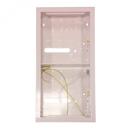 Flush mount metal box, double, with tamper, with lock, 280 x 580 x 80mm 