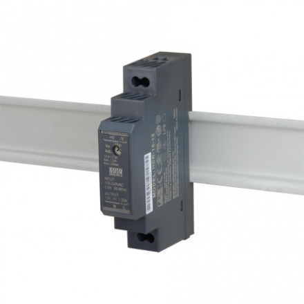HDR-15-12 12V 1.25A DIN Rail Power Supply MeanWell 
