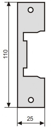 Flat bar for electric strike, 110 mm. 