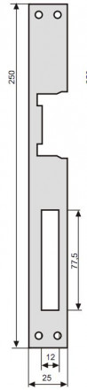 902G Front plate 250 x 25 x 3mm 