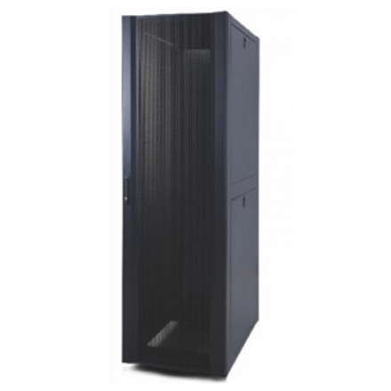 42U built-in server cabinet 800x1000, 19", black, perforated lockable doors, removable sides, 