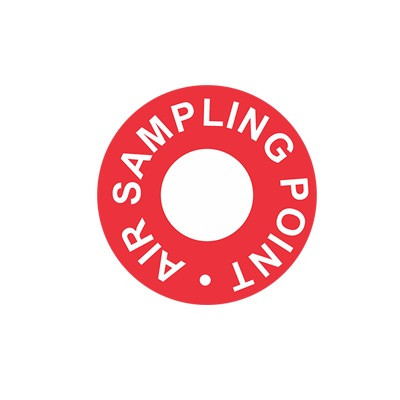 Sticker "AIR SAMPLING POINT" 