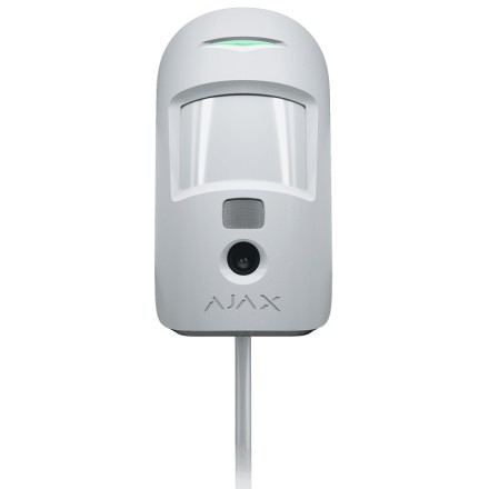 MotionCam (PhOD) Fibra Motion Detector with Photo Verification, 12m, 88.5°, PET 20kg, White, Ajax 