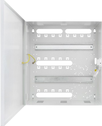 AWO612 Machine mounting panel 18P, metal, mesh, 375x410x151mm, white door, IP20 