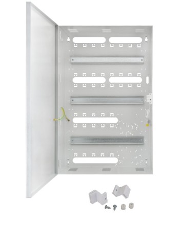 AWO613 Mašīnas montāžas panelis 27P, metāls, siets, 375x586x151mm, baltas durvis, IP20 