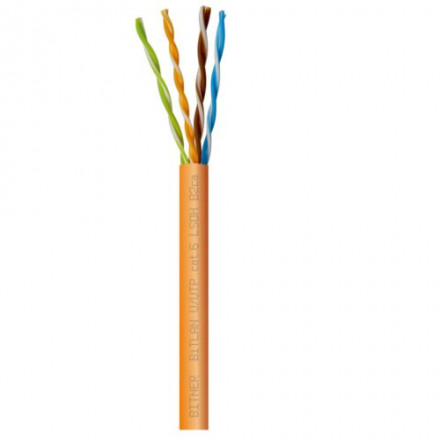 UTP CAT6 kategorijos 4x2x23 AWG kabelis LSZH, B2ca, oranžinis, BiTLAN, 500m 