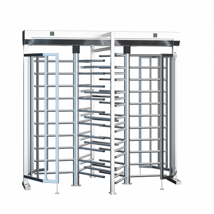 ZA3-BL-2-3 NNN Motorized Full Height Turnstile, Double, Inox 