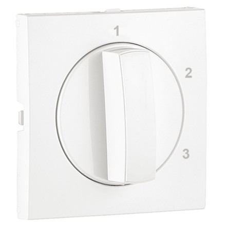 90765 TBR Cover Plate for 3 Positions Rotary Switch, White 