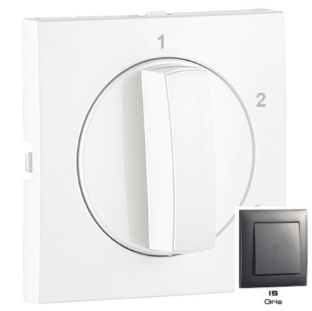 90765 TIS Cover Plate for 3 Positions Rotary Switch, Gray 