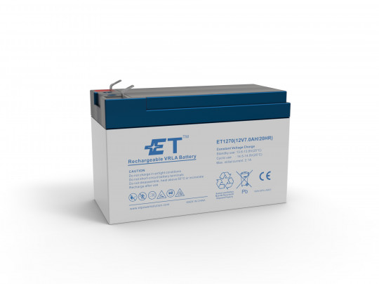 ET1270 Sealed Lead Acid battery, 12V 7Ah 