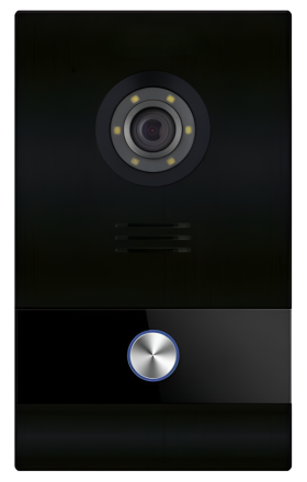 953303 1/W MILO IP Video Panel with 1MPix camera, Black, PoE / 12V DC, IP54, IK07, MEET 