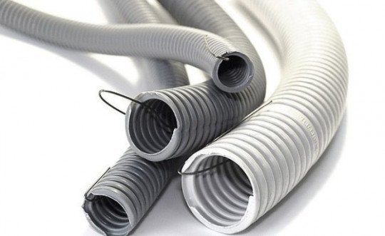 Flexible conduit with wire 20mm, RAL7035  