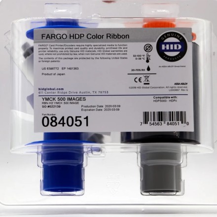 084051 Fargo YMCK-500 Cartridge for HDP5000, HDPii 