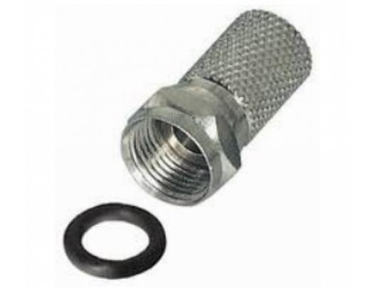 Plug F 6.0 mm with rubber (RG59) 