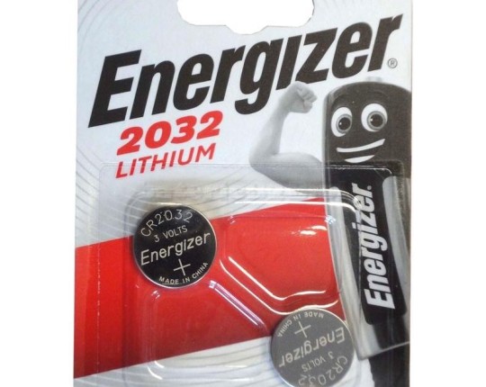 CR2032 3V 235mAh litija šūna, Energizer, 2gab 