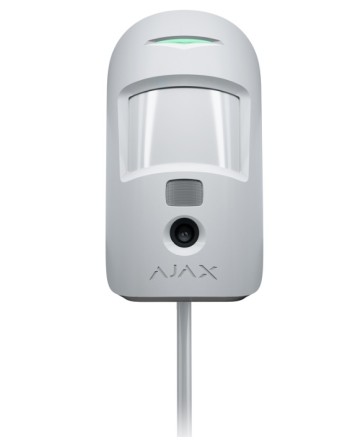 MotionCam Fibra Motion Detector with Photo Verification, 12m, 88.5°, PET 20kg, White, Ajax 