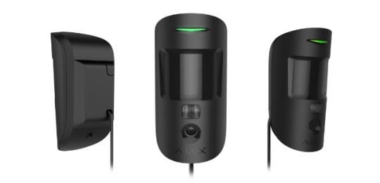 MotionCam (PhOD) Fibra Motion Detector with Photo Verification, 12m, 88.5°, PET 20kg, Black, Ajax 