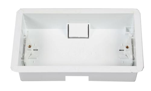 NCP-10 White144x83x35mm flush mount UK double gang back box 