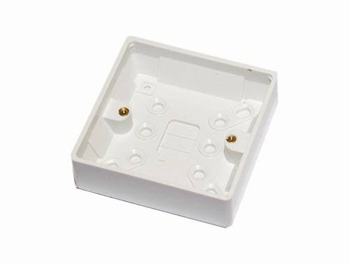 NCP-9 White 86x86x25mm surface mount UK single gang back box 
