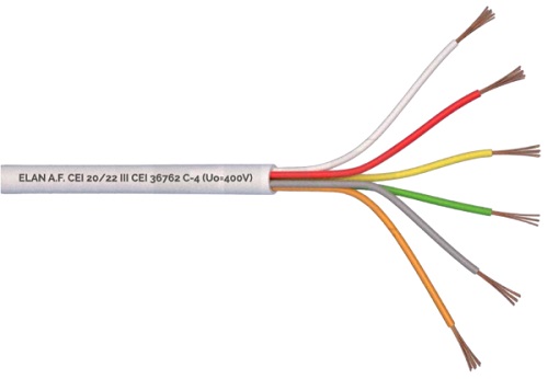 6x0.22mm² tinned copper cable, Eca in 100m 