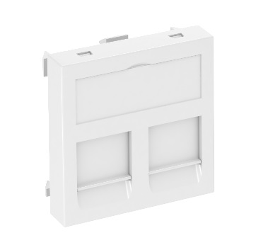 Plate 45x45 for two Keystone Jacks 