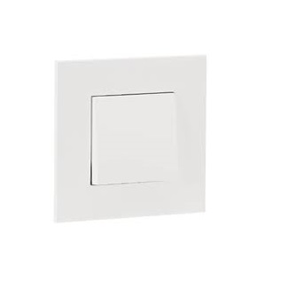 45127 SBM Safe Earth Socket (Schuko), Horizontal, Screwless Terminals, Lid, 2 Modules, Matte White 