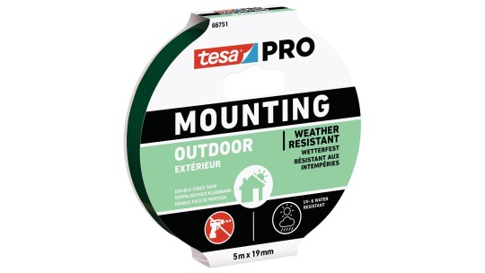 Adhesive double-sided tape for outdoor work TESA 5 x 19mm TESA PRO MOUNTING 