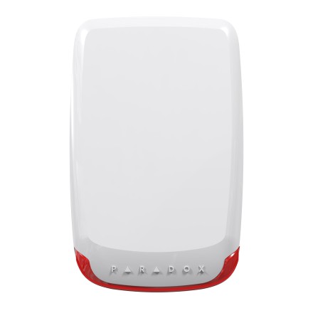 SR230M Wireless Outdoor Siren,  White with Red Strobe Light, 868MHz, IP54 