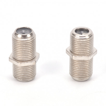 Straight F(F)-F(F) connector for coaxial cable 