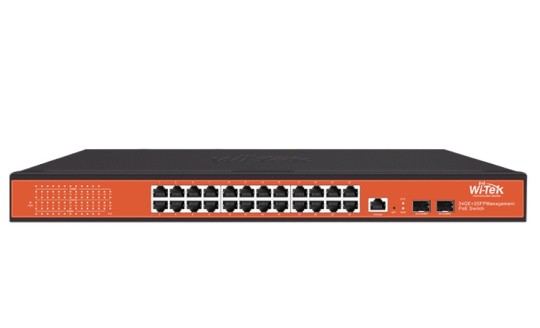 WI-PCES326GF Cloud Smart Easy Switch, 24x1Gbps PoE, 2x1Gbps SFP, 370W 