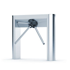 ZA2-N2-DA Motorized Tripod Turnstile with Automatic Arm Drop, Inox 