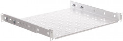 1U Pull-out shelf 19", depth 300mm, 4 fixing points, gray  