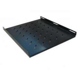 1U Shelf 850mm, 4 fixing points, adjustable, BLACK  