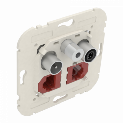 R-TV-SAT-2XRJ45 CAT.6 UTP MULTIMEDIA SOCKET  