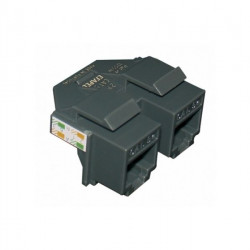 21980 Perėjimas RJ45 lizdas / RJ45 x 2 lizdai, CAT5e, UTP  