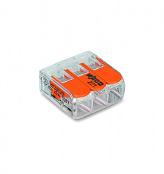 221-413 COMPACT WAGO universal 3-wire connector for 0.2-4mm² cable, 450V 32A  
