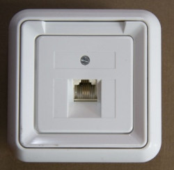 50252 CMF Telephone jack, 4-wire, sand color  