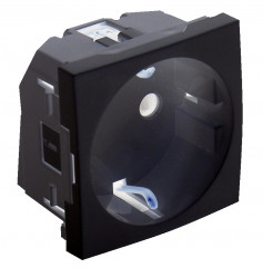 45126 SPM SAF EARTH SOC(SCHUKO)HOR SCREWL TERM-2M MT BK  